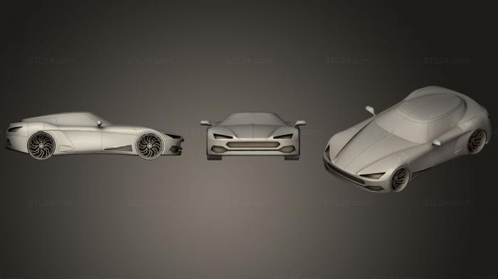 Автомобили и транспорт (Машина будущего 1, CARS_0172) 3D модель для ЧПУ станка
